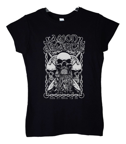 Polera Mujer Amon Amarth Skull Death Metal Abominatron