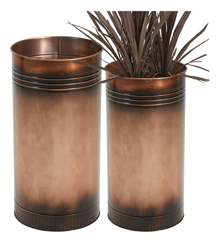 Kol Macetero Acero Metal Galvanizado Maceta Rustica 28 24 2