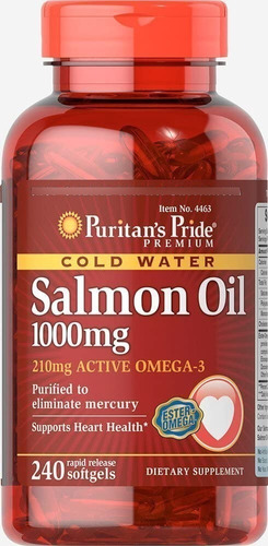 Omega 3 Aceite Salmón 1000 Mg 240 Capsulas Puritans Pride