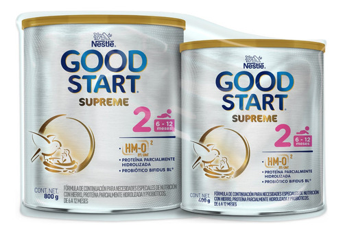 Fórmula Infantil Good Start Supreme2 6a12meses Lata800g+400g