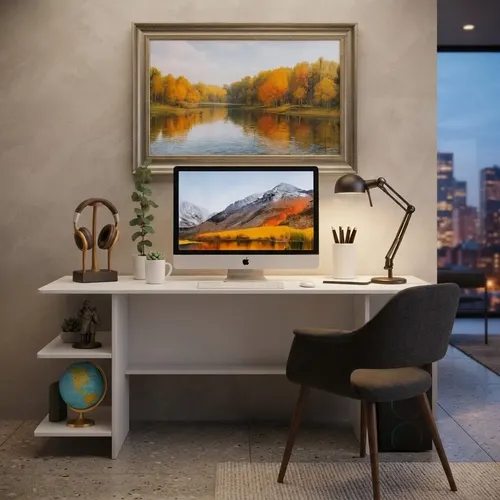 Mesa Para Computador Com Nichos