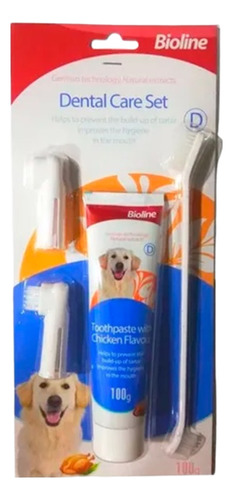 Bioline® Set Dental Sabor Pollo 100grs Para Perros