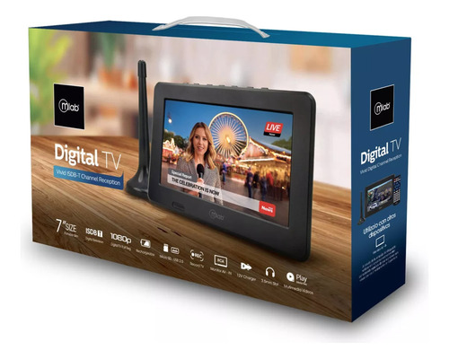 Mini Tv Digital Portatil Isdb-t, Bt, Usb, Sd Recargable