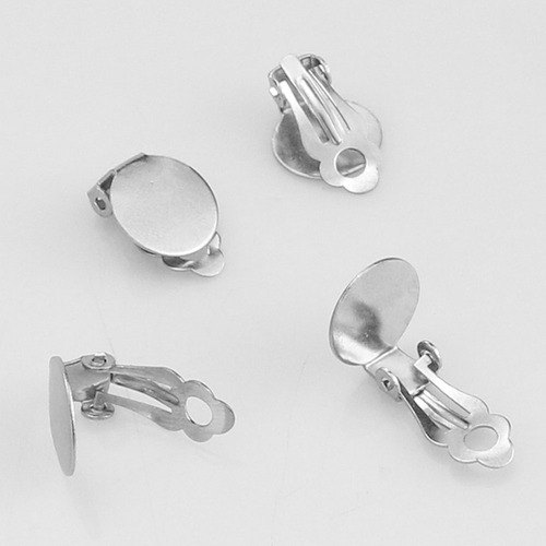 Pendientes En Blanco Con Clip De Acero Inoxidable, 20 Unidad