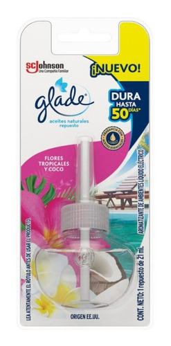 Glade Aceites Naturales Aromatizador Repuesto Floral P  