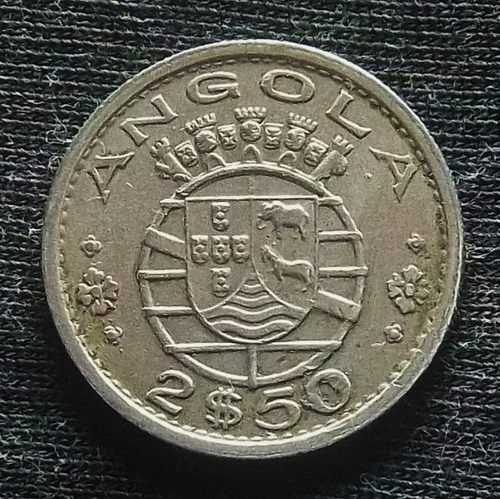 Angola 2,5 Escudos 1969 Mb Km 77 Colonia Portuguesa