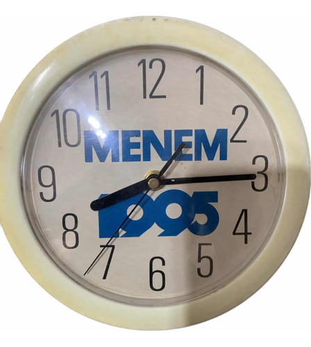 Reloj De Pared Campaña Menem 1995