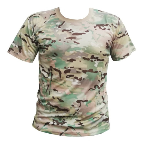 Polera Multicam Tela Dry Fit Militar Camping