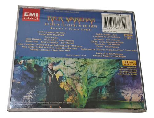 Rick Wakeman Return To The Center Of The Earth Cd Europa Estándar