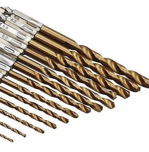 Zuoyou 13pcs Hss Titanium Coated Twist Broca Set Hex