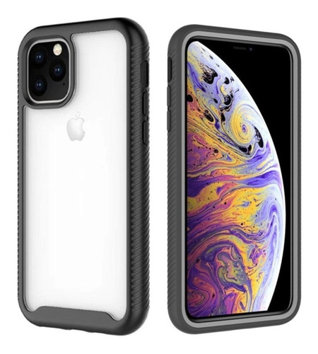 Imagem 2 de 4 de Capa Anti-impacto 360º Para Apple iPhone 12 Pro Max - Preta