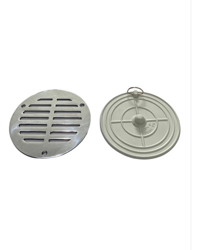 Pq 3 Pz Rejilla Piso Aluminio 3 Tornillos 12cms Tapa Blanca