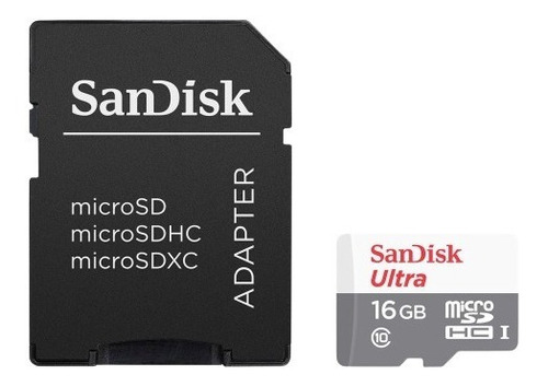 Memoria Micro Sd 16gb Sandisk Ultra 80mb/s Original Sellado