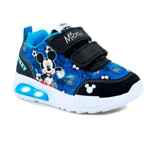 Zapatilla Footy Mickey Mouse Velcro Luz Al Pisar Children's 