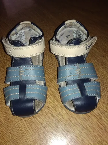 Sandalias Ojotas Beb s Ni os Cuero Azul 21 Opaline