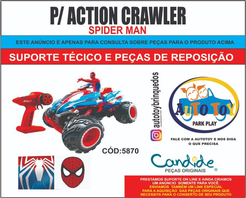 Action Crawler 5870 -  Spiderman - Peças De Reposição