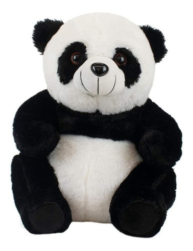 Urso Panda Sentado De Pelúcia Realista 32cm - Fofy Toys