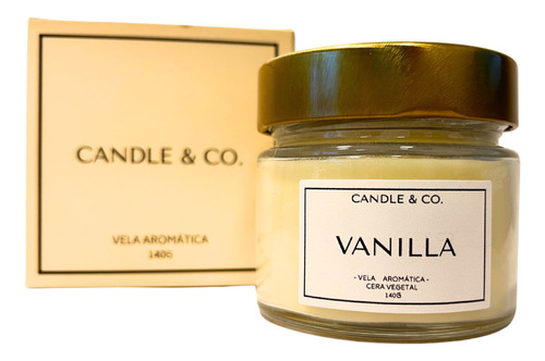 Vela Perfumada 140g Em Vidro Com Tampa De Aluminio | Vanilla