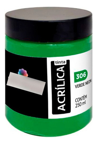 Tinta Acrílica Para Tela Cores Neon Daiara 250 Ml Cor Verde Neon 306