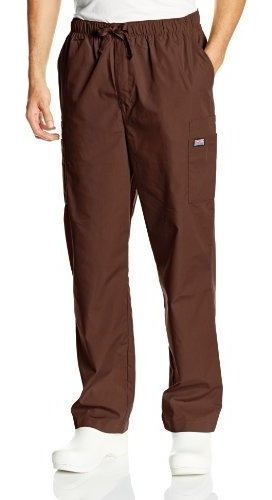 Cherokee Workwear Scrubs Pantalón Cargo Masculino, Chocolate