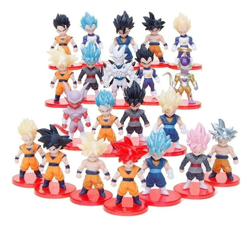 Figura De Acción De Dragon Ball Z, Colección 21 Miniaturas