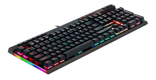 Imagen 3 de 4 de Teclado gamer Redragon Vata Pro K580RGB-PRO QWERTY Outemu Brown español latinoamérica color negro con luz RGB