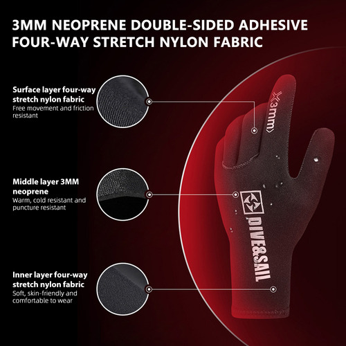 Guantes De Buceo De 3 Mm, Cálidos, Antiarañazos, Protección