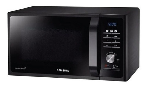 Imagen 4 de 10 de Microondas Con Grill Samsung 23 Litros Mg23f3k3tak Negro Lh