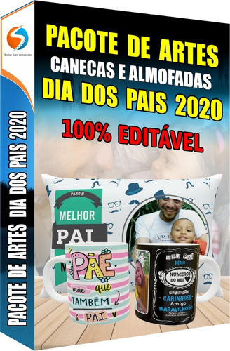 Estampas & Vetores Dia Dos Pais Canecas E Almofadas Editável