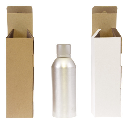 25 Cajas 25x8x8 Cartón Micro Corrugado Armable Botella Media