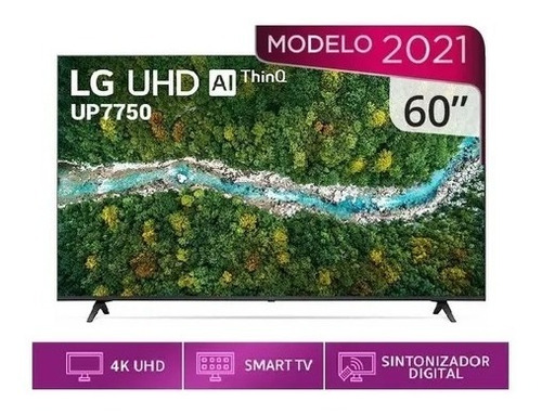 Televisor LG 60 Up7750 4k-uhd Led Plano Smart Tv Año 2021