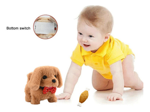 A A Cachorro De Peluche Que Camina, Ladra, Salta Y Mueve La