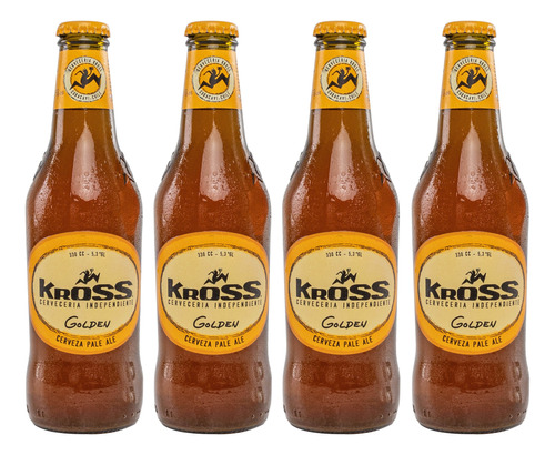 Pack 4x Cerveza Kross Golden 330cc Botella