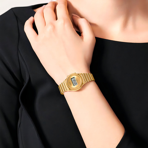 Reloj Casio La700weg-9a Resina/cromado Mujer Dorado