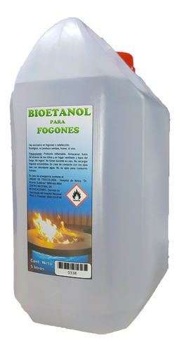 Combustible Bioetanol Fogoneros Biohogares 5 Litros