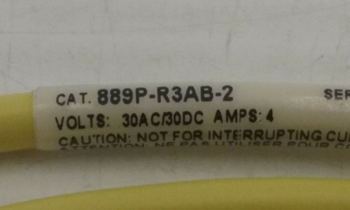 Allen Bradley 889p-r3ab-2 Cordset Female 3 Pin R-angle S Bbd