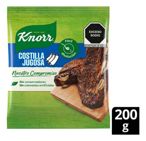 Caldo Knorr De Costilla De Res Jugosa En Polvo 200g