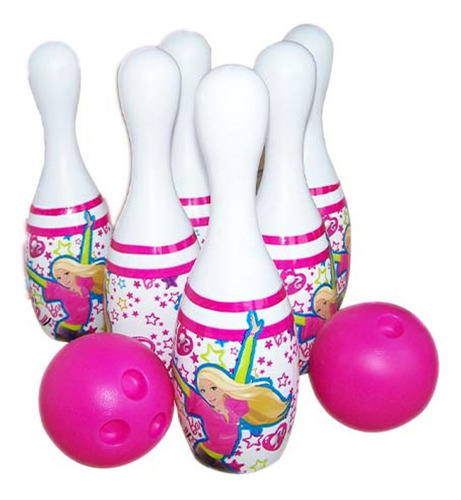 Juego De Bolos Infantiles Barbie Miniplay