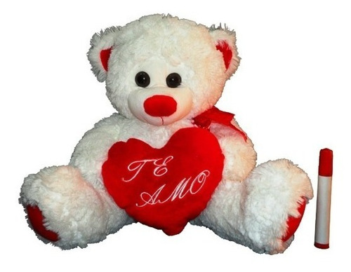 Oso De Peluche Enamorados Grande 34 Cm Hermosos