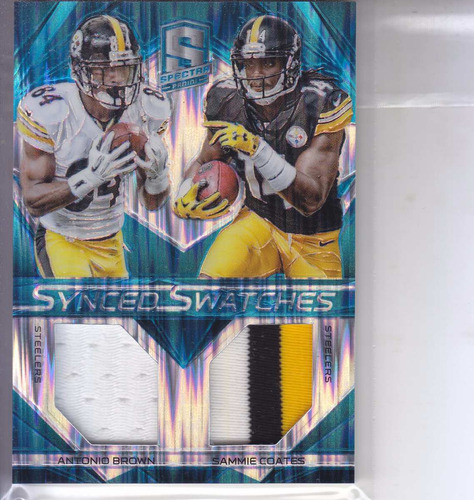 2015 Spectra Dual Jersey Antonio Brown Sammie Coates Ste /50