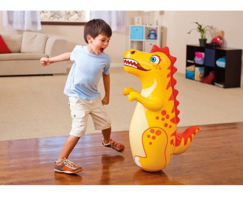 Dinosaurio Inflable Punching Bag Boxeador Niño Intex Juguete