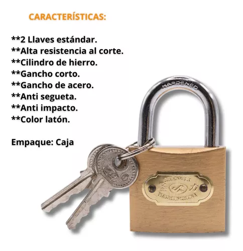 Candado combinación 20mm latón, Candados de seguridad estándar