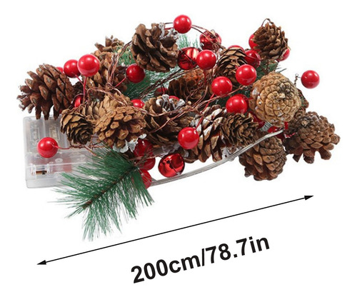 Cadena De Luces Navideñas Led W, Lámpara De Alambre De Cobre