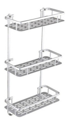 Organizador En Aluminio Para Baño Estante De Pared