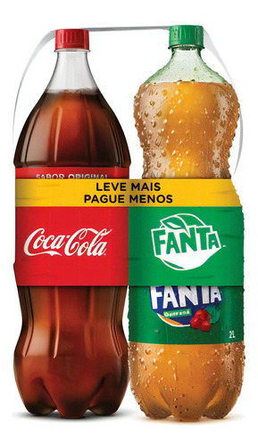 Refrigerante Coca-cola Original + Guaraná Fanta 2l Cada