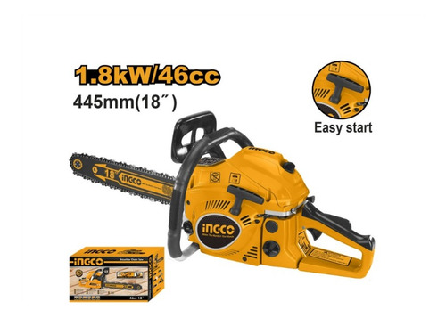 Motosierra Ingco A Gasolina 2 Tiempos 46cc - 260ml 18 #gcs5