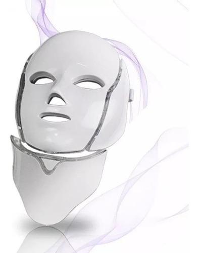 Imagen 9 de 10 de Mascara Led Facial + Cuello 7 Arrugas Anti Age Rosacea Acne
