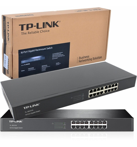 Switch Tp-link 16 Puertos Gigabit Tl-sg1016 Rackeable Rj45.