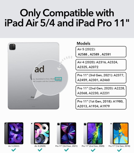 Imagen 8 de 10 de Teclado Gokoco Magic Para iPad 10.9 iPad Pro 11