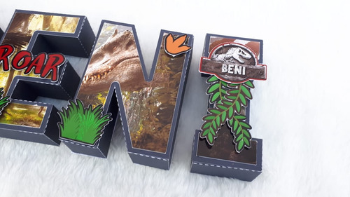 Letras 3d Dinosaurios Jurassic World Decoracion Candybar X7
